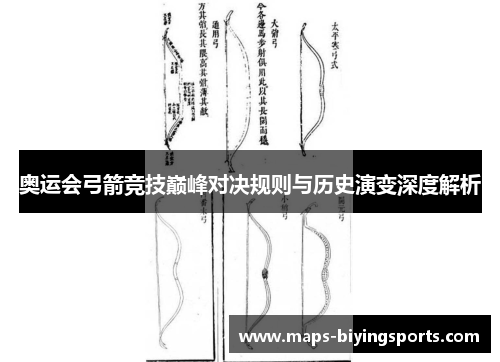 奥运会弓箭竞技巅峰对决规则与历史演变深度解析
