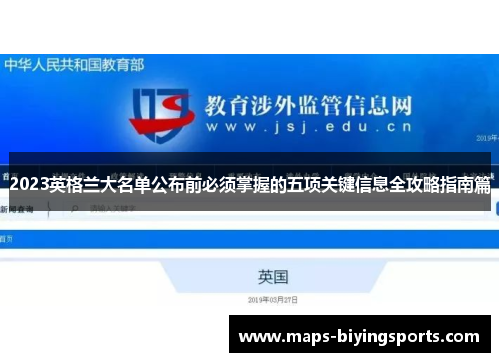 2023英格兰大名单公布前必须掌握的五项关键信息全攻略指南篇 2023英格兰大名单公布前必须掌握的五项关键信息全攻略指南篇