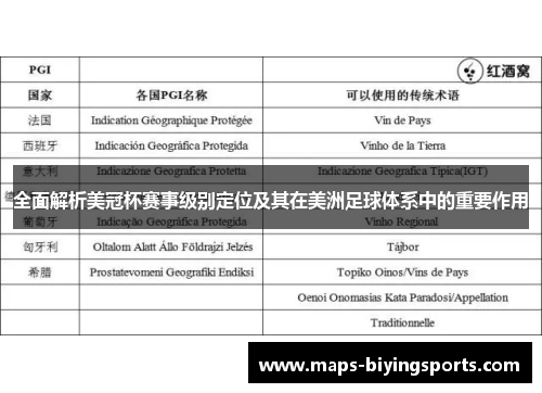 全面解析美冠杯赛事级别定位及其在美洲足球体系中的重要作用